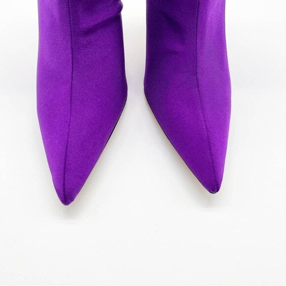 Good American Neoprene Ankle Boots 7.5 Purple NEW NIB pointy - Picture 7 of 12